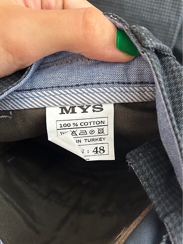 38 Beden Kareli erkek pantolon