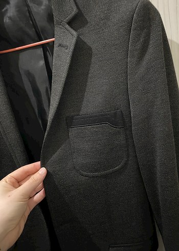 Gri Düğmeli Erkek Ceket, Normal Boy, Regular Fit - Görsel 3