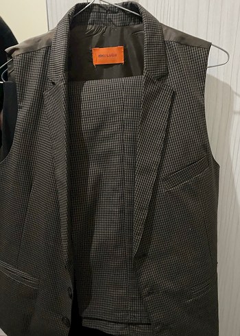 Düğmeli Kahverengi Erkek Yelek - Görsel 4