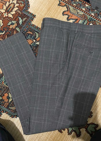 Erkek Gri Kareli Düğmeli Ceket - Görsel 3