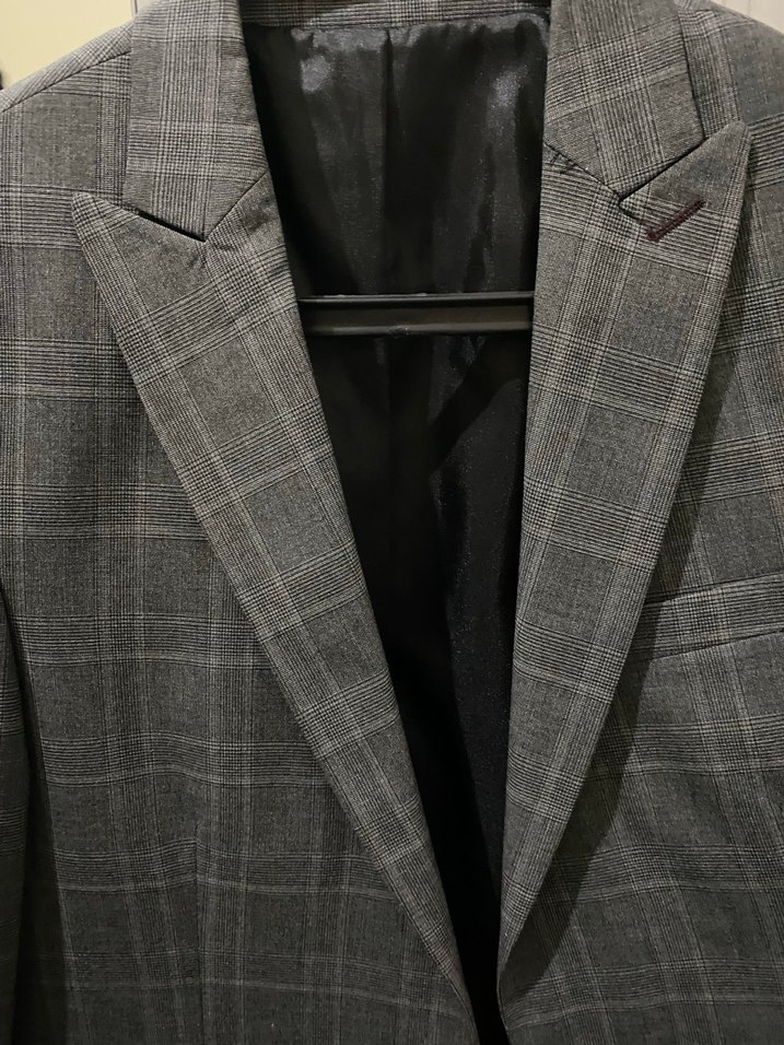 Erkek Gri Kareli Düğmeli Ceket - Görsel 4