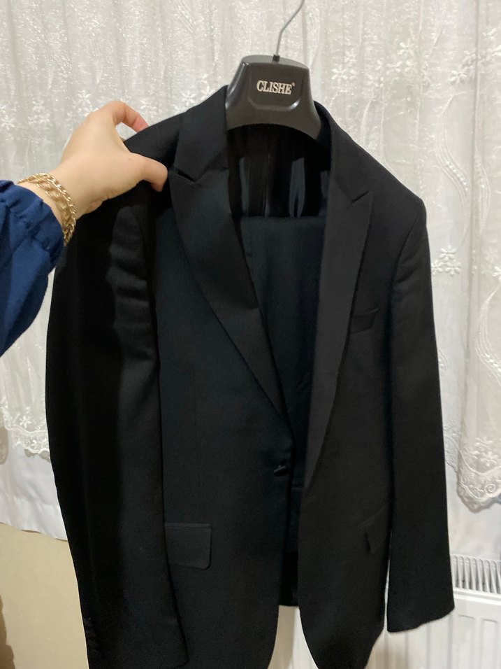 CLISHE Siyah Düğmeli Erkek Takım Elbise Ceket - Görsel 2