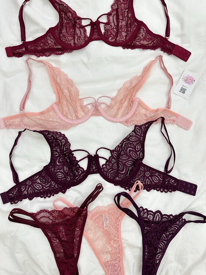 Pembe Dantel Bohem Parisian Sütyen Takımı - Görsel 3