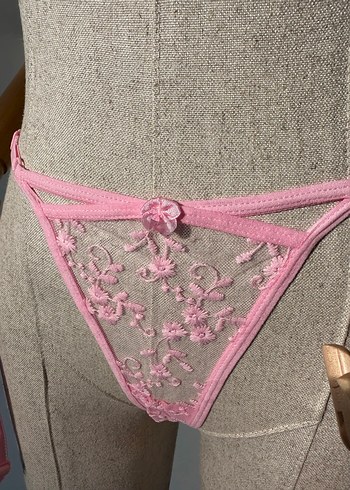 İthal bralet takımı keseli pembe - Görsel 7