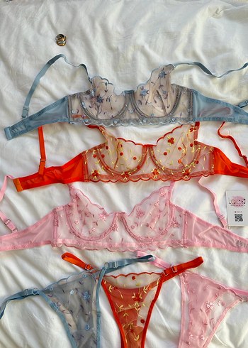 İşlemeli Pembe Bohem Sütyen Takımı - Görsel 4