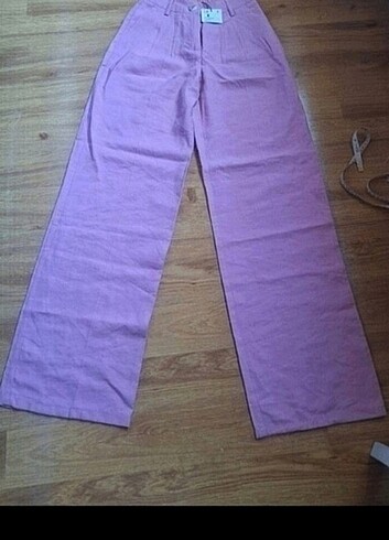 s Beden pembe Renk Kumas pantolon 