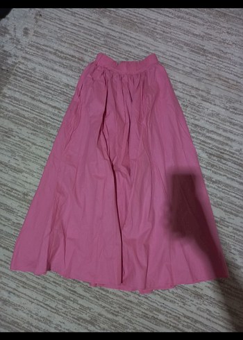 Pembe Kadın Uzun Salaş Etek