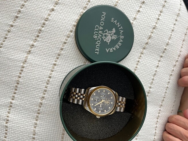 Santa Barbara Polo & Racquet Club Gümüş gold detaylı spor şık saat