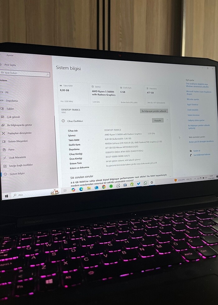 Lenovo ideapad gaming 3 laptop - Görsel 2