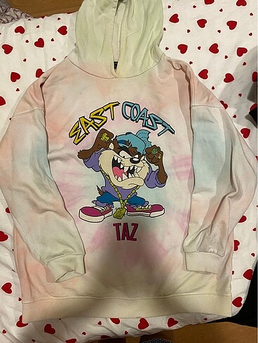 Renkli sweatshirt mavi