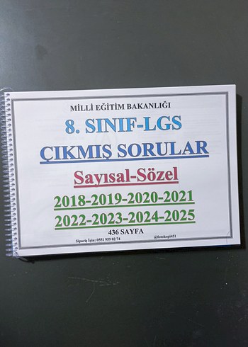 8. Sınıf LGS Çıkmış ve Örnek Sorular Seti