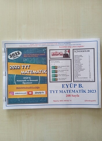 Eyüp B TYT Matematik video ders notları 
