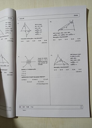 Beden Çıkmış Geometri Soruları