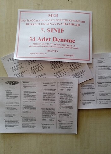 7. SİNİF bursluluk denemesi
