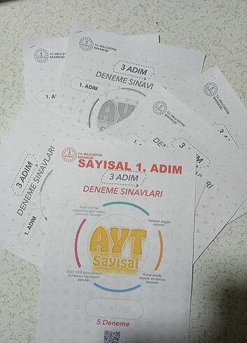 MEB 3 Adım AYT Sayısal Denemeleri Toplam 15 deneme renkli kapak 