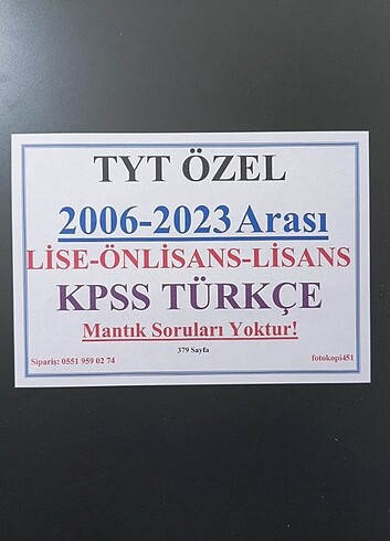 KPSS Türkçe Çıkmış Sorular 