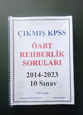 ÖABT Rehberlik Çıkmış Sorular 
