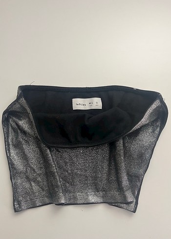 Lefties Gri Simli Straplez Top - Görsel 2