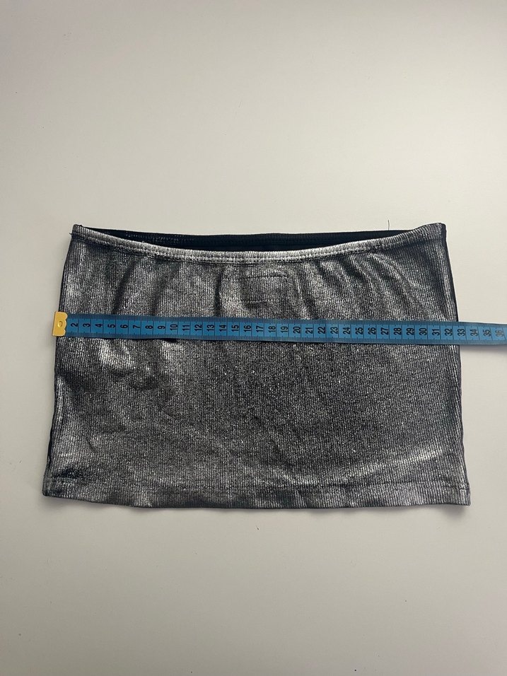 Lefties Gri Simli Straplez Top - Görsel 3