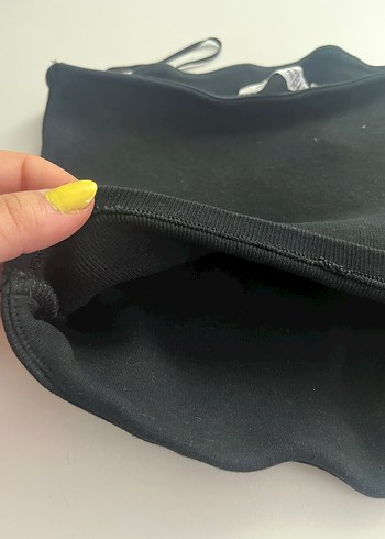 Zara Siyah Straplez Crop Top - Görsel 4