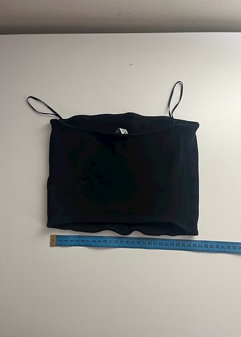Zara Siyah Straplez Crop Top - Görsel 2