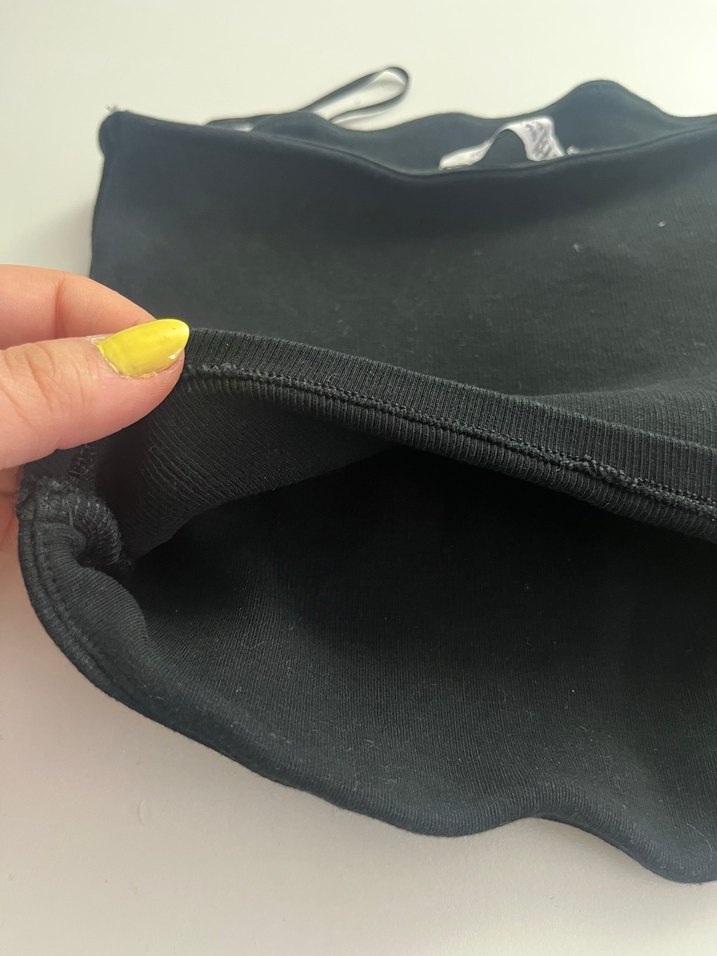 Zara Siyah Straplez Crop Top - Görsel 4