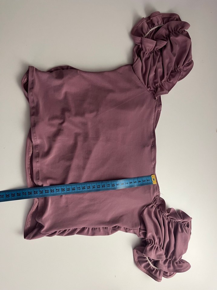 Gülkurusu Straplez Fırfırlı Kadın Bluz - Görsel 3