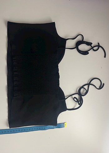 Beyyoğlu Siyah Askılı Crop Top - Görsel 3