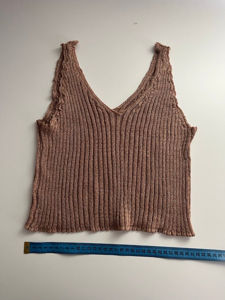 El örmesi Simli Askılı Bluz - Görsel 2