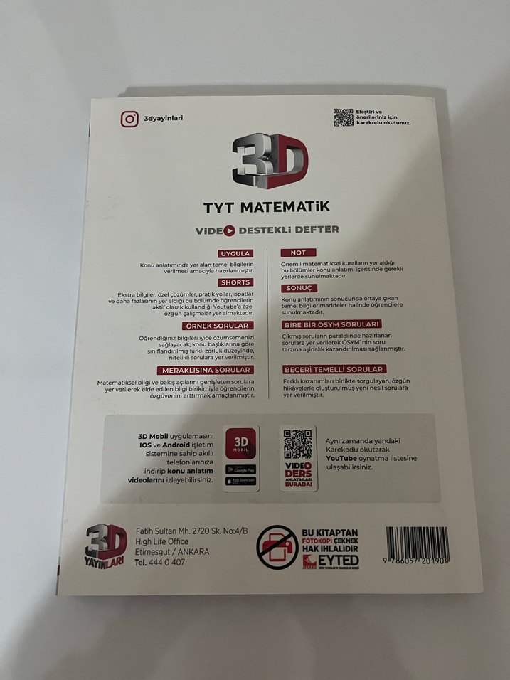 TYT Matematik 3D Videolu Defter - Görsel 2