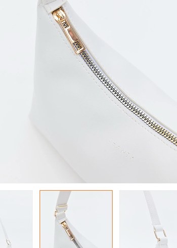 Beyaz Deri Kadın Çanta - Görsel 3