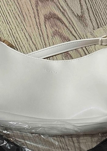 Beyaz Deri Kadın Çanta - Görsel 4