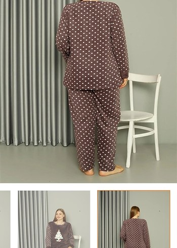 Uzun Kollu Rahat Kadın Pijama Takımı - Görsel 2