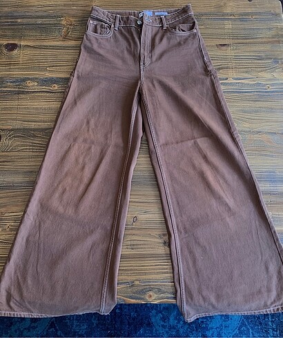 orijinal bershka wide leg kot pantalon