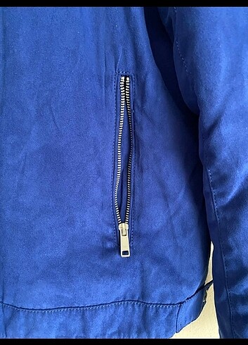 Standart Beden Beden lacivert Renk Zara (L) saks mavisi baharlik ceket 