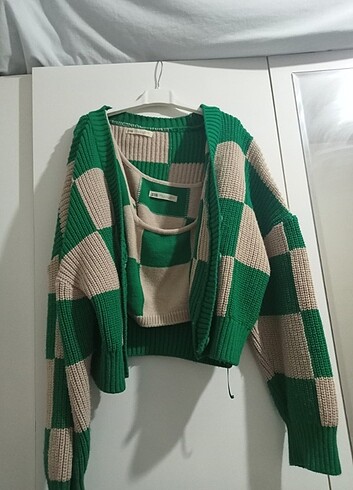 Stradivarius crop hırka takımı 