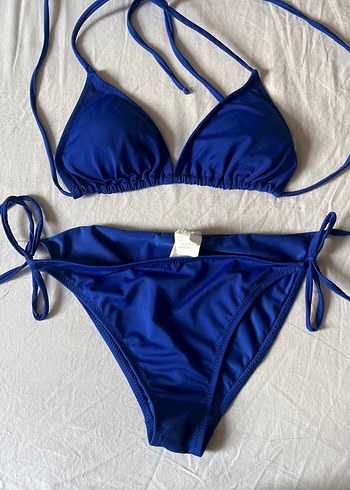 Parlak Mavi İpli Kadın Bikini