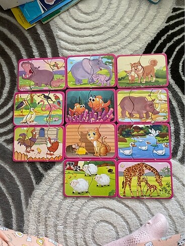  2-3 parçalı hayvanlar puzzle