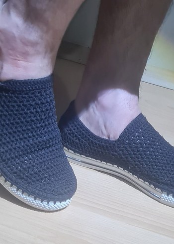 El Örgüsü Siyah Erkek Ayakkabı 43 numara siyah - Görsel 6