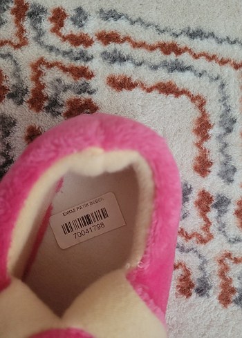 Kızlar için Nakışlı Pembe Sıcak Ev Terliği - Görsel 5