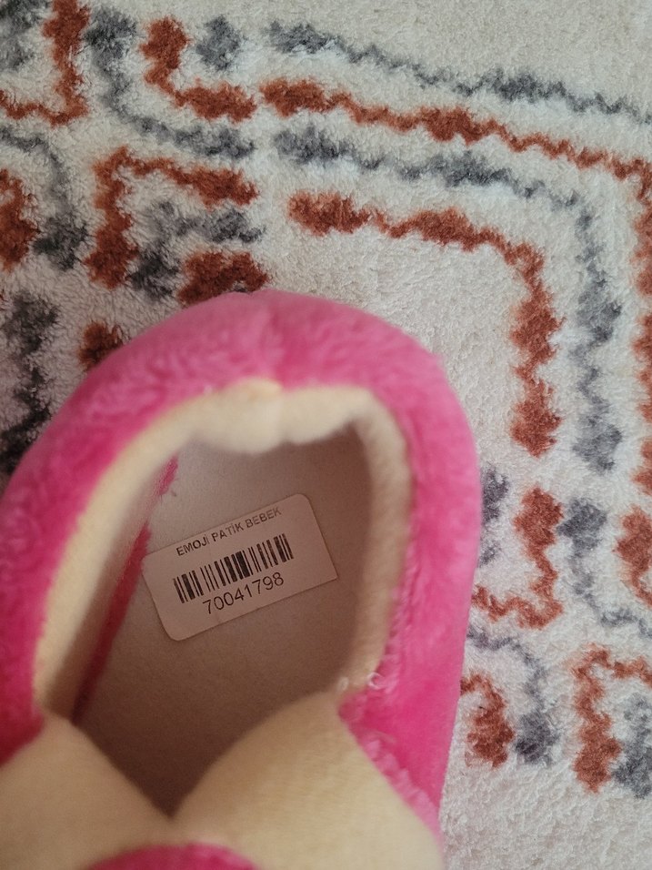 Kızlar için Nakışlı Pembe Sıcak Ev Terliği - Görsel 5