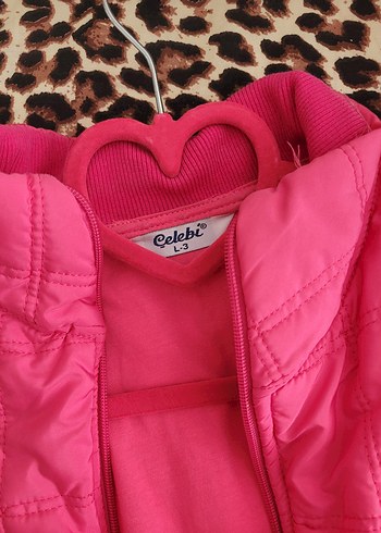 Parlak Pembe Fermuarlı Kadın Yelek - Görsel 2