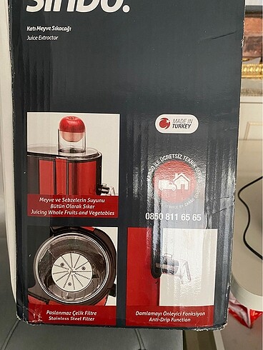 Beden Sinbo katı meyve sıkacağı