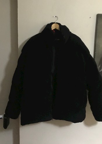 Siyah Erkek  Peluş Cep Detaylı Mont - Görsel 5