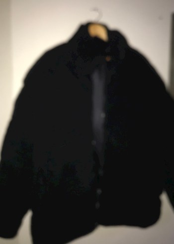 Siyah Erkek  Peluş Cep Detaylı Mont - Görsel 2