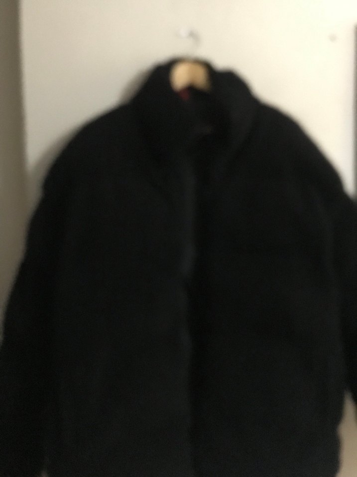 Siyah Erkek  Peluş Cep Detaylı Mont - Görsel 4