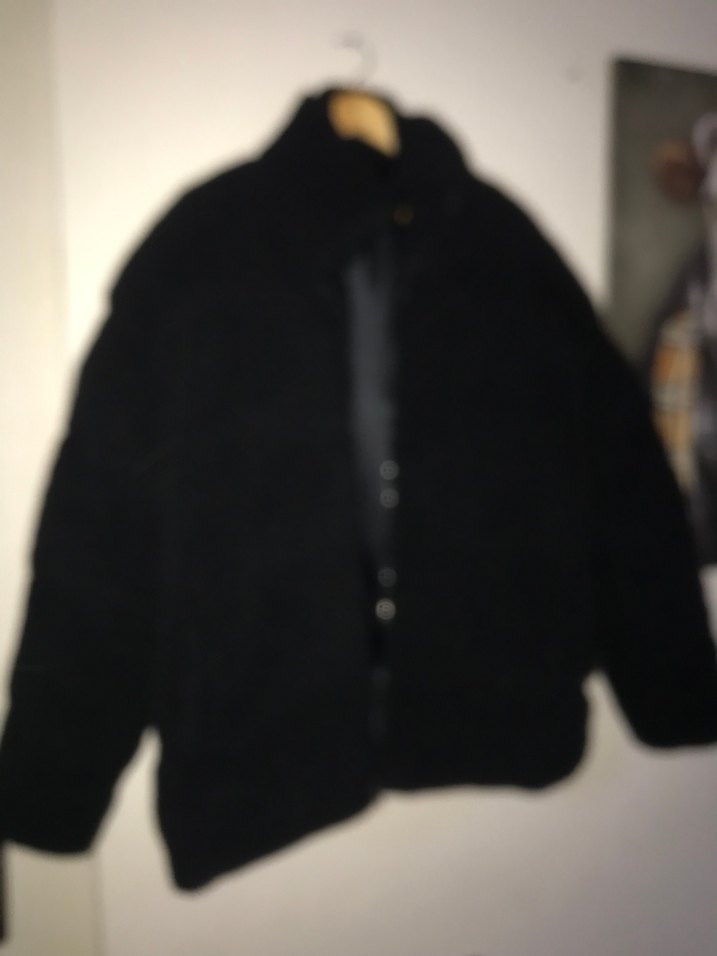 Siyah Erkek  Peluş Cep Detaylı Mont - Görsel 3