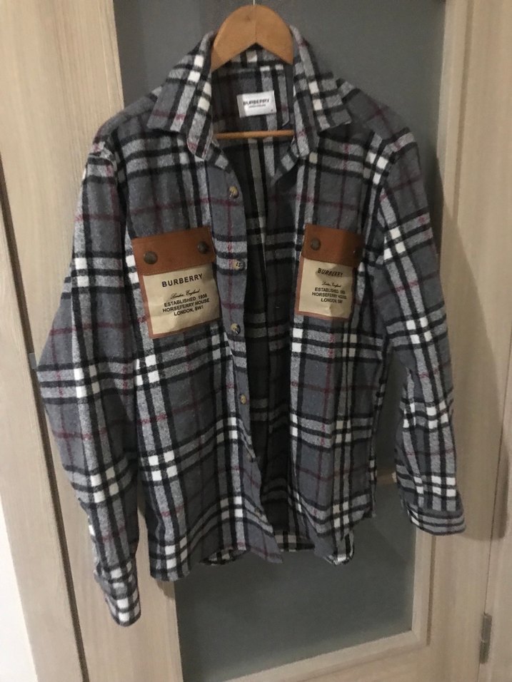 Burberry Gri Kareli Erkek Gömlek - Görsel 3