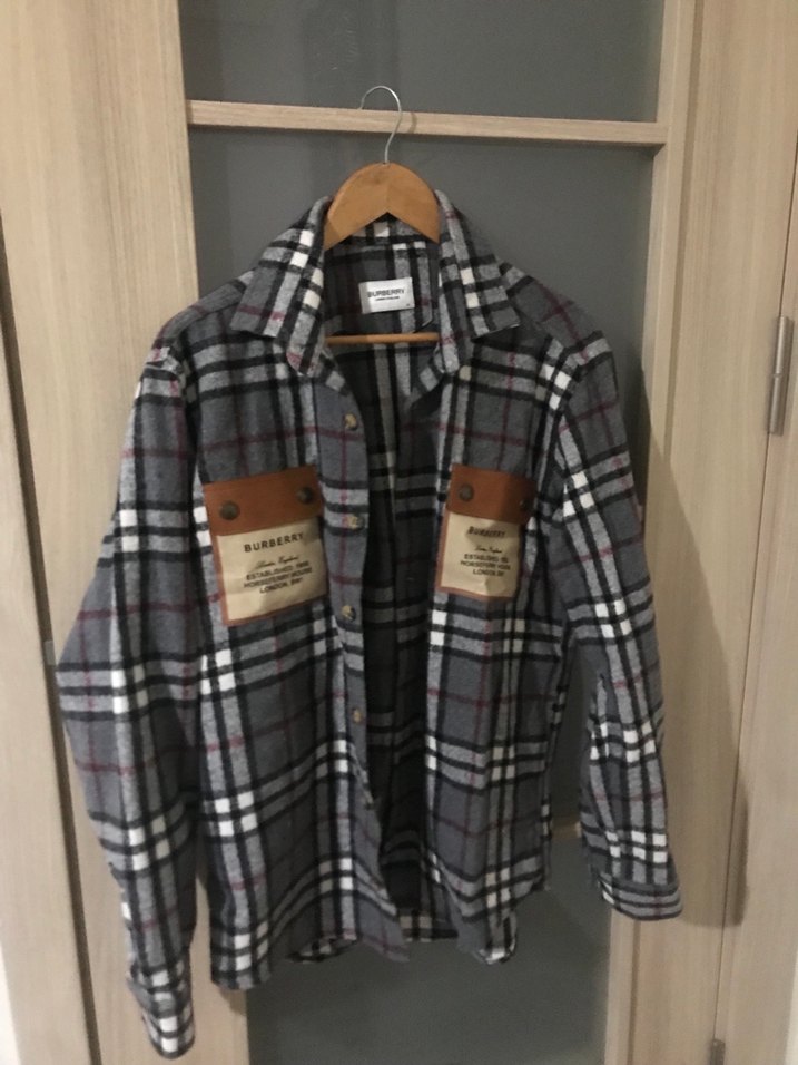 Burberry Gri Kareli Erkek Gömlek - Görsel 4