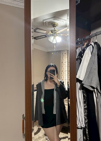 Zara Gri Hirkali Blazer Ceket